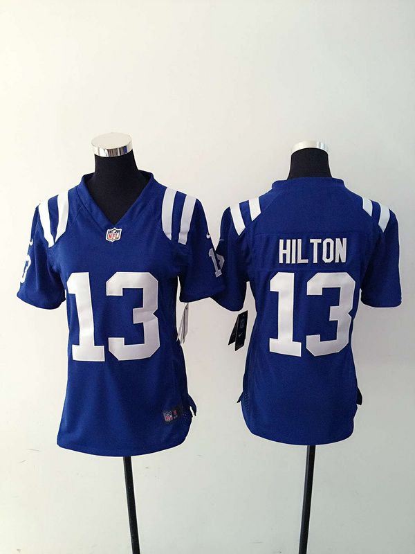 Women Indianapolis Colts #13 T.Y. Hilton Blue Nike NFL Jerseys->->Women Jersey